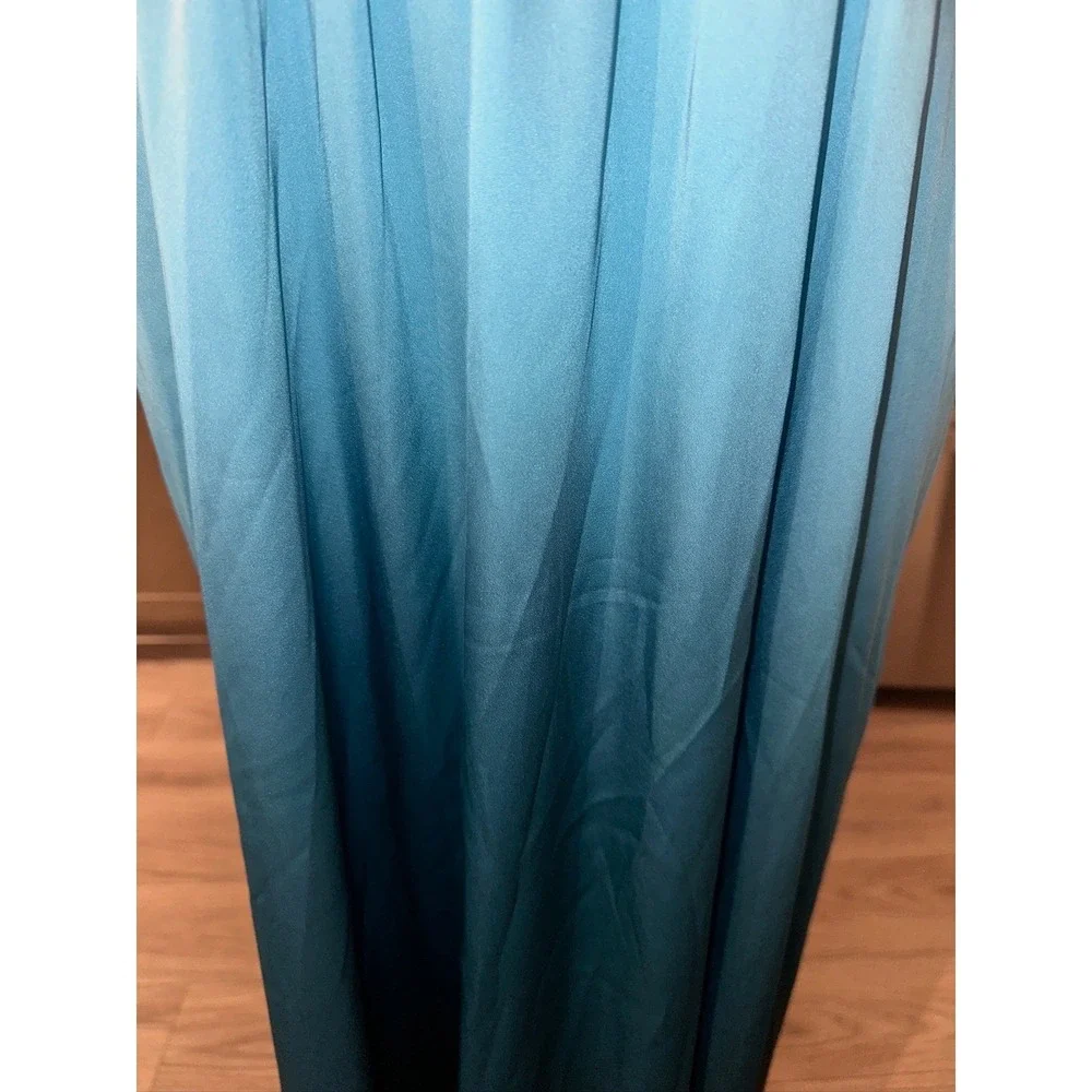 WB9 White House Black Market WHBM Dresses Ombre Maxi Dress Women Blue NWT Medium